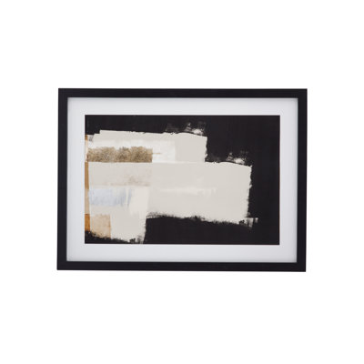 «Sumatra II», reproduction encadrée - noir mat avec moulure blanche, fabriquée aux États-Unis