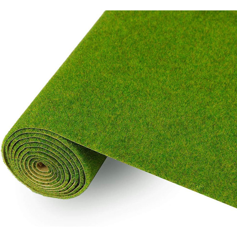 Artificial Model Grass Mat Trains Grass Green 15.7"x 39"