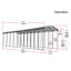 Abri de voiture en acier galvanisé 14 x 51 x 14-48451740