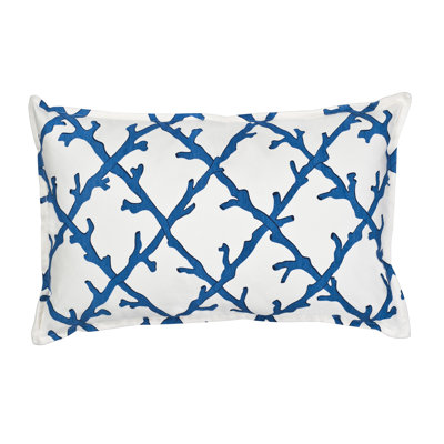  Lattice Cotton Canvas Lumbar Pillow