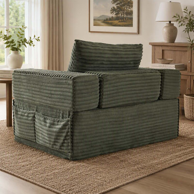 Canapé modulable une place de 159 cm (62,4 pouces) avec accoudoirs, dossiers et compartiments de rangement amovibles pour une flexibilité et un confort optimaux