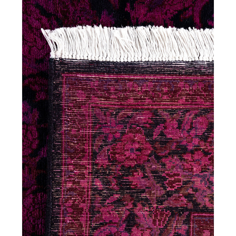Overdyed One-of-a-Kind 4' 2" X 6' 3" Hand Knotted Area Rug