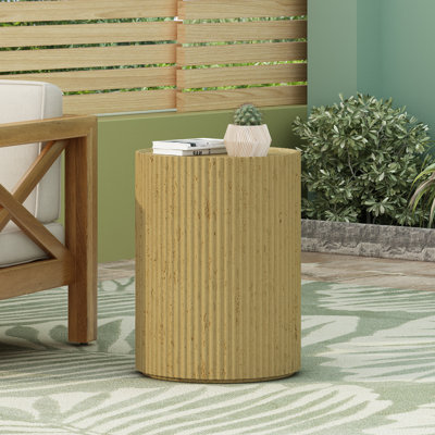 Brett Magnesium Oxide Cylindrical Side Table