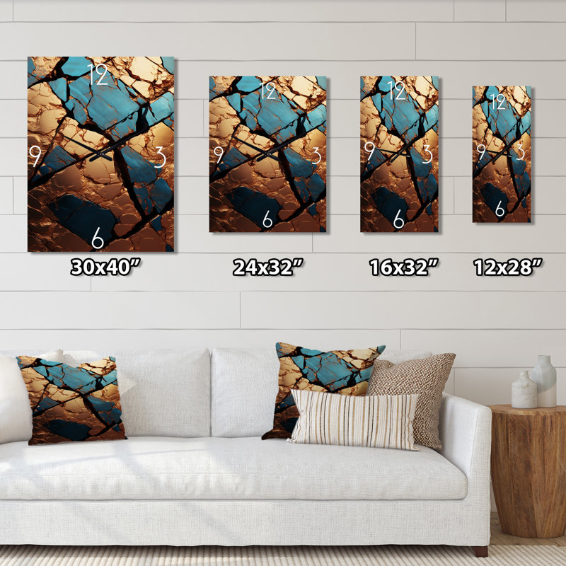 Arly - Peinture abstraite horloges murales, Grand