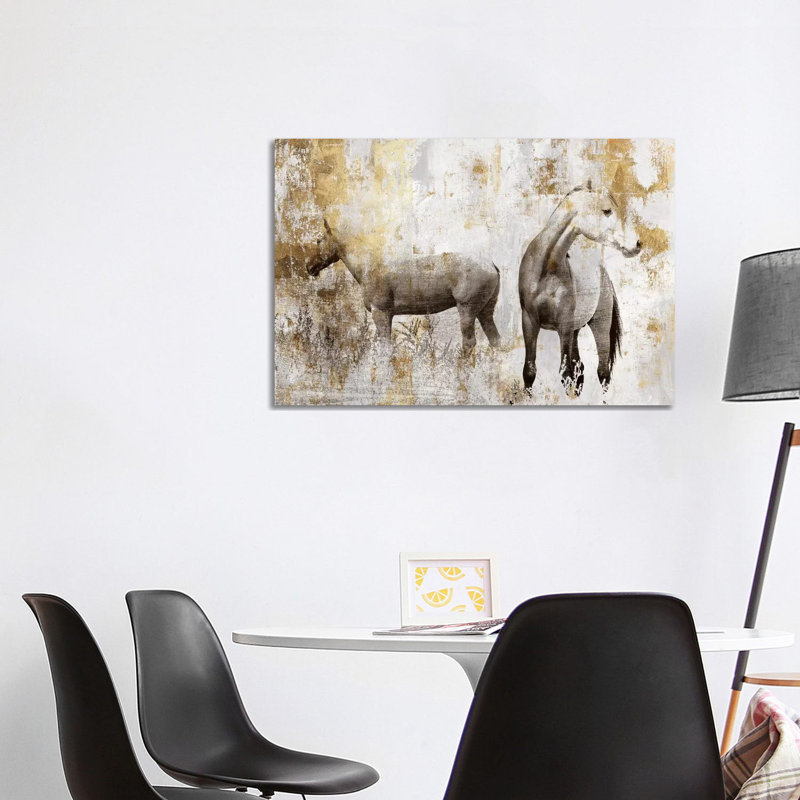 Equestrian Gold II by PI Galerie - Wrapped Canvas Print, 101.6 cm H x 66.04 cm W x 1.91 cm D