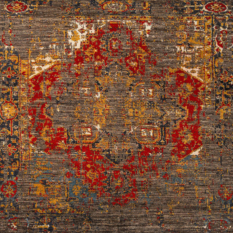 Abstract Indoor Rug, Square 4'