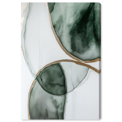 Moss and Mist Canvas Green Abstract Art by Art Remedy