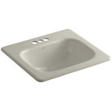 Tahoe Metal Rectangular Drop-In Bathroom Sink with Overflow
