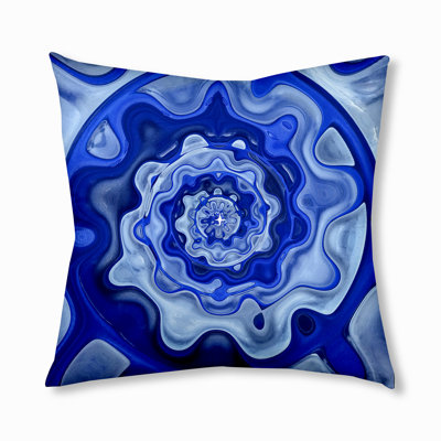 51_Oreiller de sol touffeté bohème et éclectique bleu