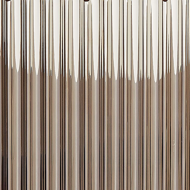 Corrugated Bamboo Cachepot, 7.5" H x 8.5" W x 8.5" D, Brass