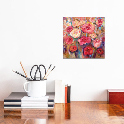 Roses by Ekaterina Ermilkina - Painting on Canvas