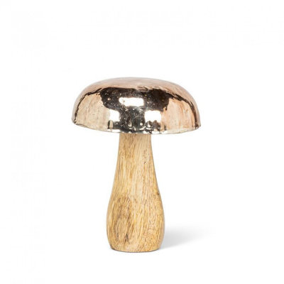 Large Mushroom With Silver Cap Figurine
