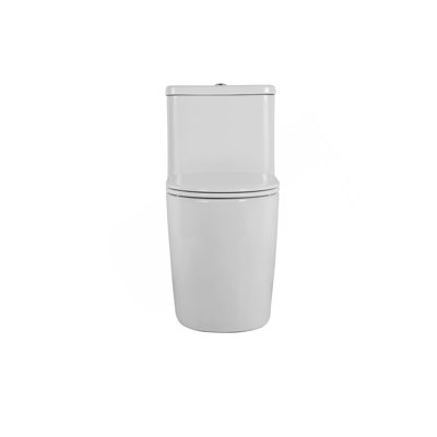 1.1/1.6 GPF Elongated Comfort Height Floor Mounted One-Piece Toilet ,  CUPC Certified, Watersense Cetified, Ceramic, White Color, Soft Close Seat