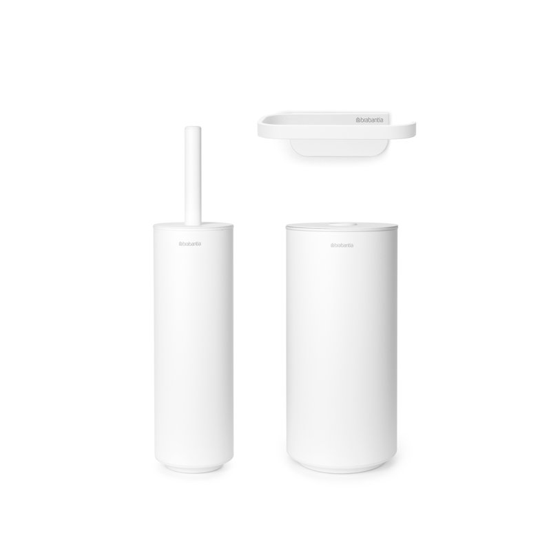 Brosse de toilette, porte-rouleau de papier toilette et distributeur de papier toilette Brabantia Mindset