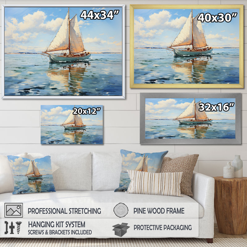 Boat Whispering Breezes I - Transportation Wall Art Living Room