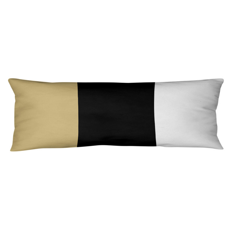 Abel Polyester Medium Pillow, Gold/Black Middle
