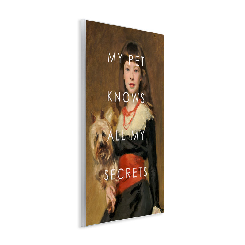 Plaque murale My My Knows All My Secrets, design par Corinne Haig, H 19 po x l 13 po