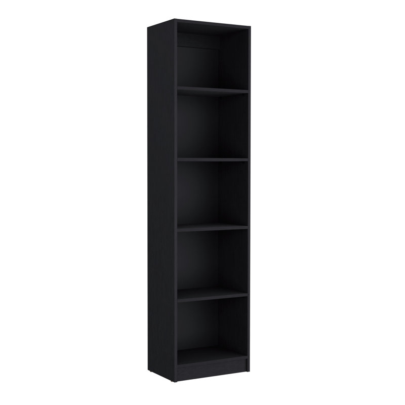 Bibliothèque Home Xs avec tablettes à 5 niveaux et design mince - Noir - Bureau, Noir