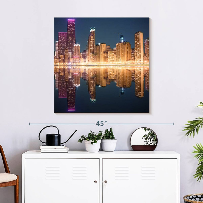 Nicci Chicago Golden Lights, H 30 po x l 30 po