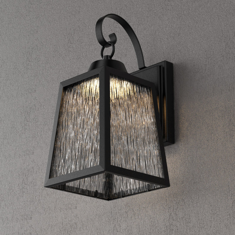 Ismail LED Wall Light, Textured Black