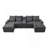 130"  U-Shaped Sofa With Console