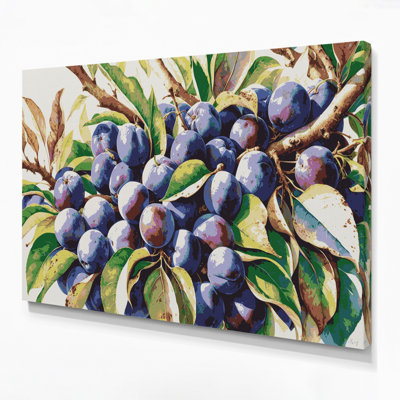 Art mural sur toile prune grise