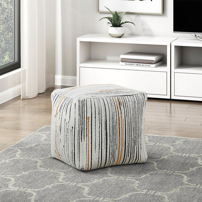 Repose-pieds carré moderne avec revêtement en tissu jacquard, base antidérapante, repose-pieds multifonctionnel et repose-pieds pour plus de confort et de style