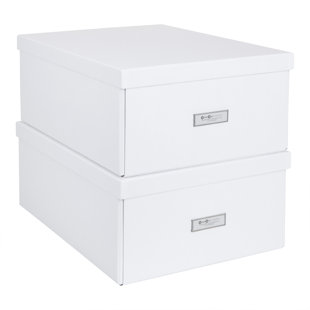 Boîte de rangement pliable Bigso Katia - Boîte de rangement pour photos avec couvercle