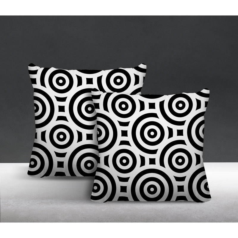  Coussin intérieur / extérieur, L 15 po x H 15 po, Noir