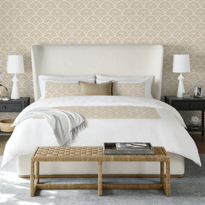 Leafy Damask Embroidered Cotton Sateen Duvet Cover Set