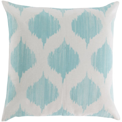 Stamped Ikat Cotton Reversible Throw Pillow
