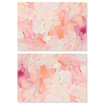«Blush Coral Land», ensemble de décorations sur toile Dopamine par Art Remedy