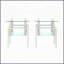 Set of 2 Square Tempered Glass Coffee Tables for Living Room, Easy to Clean &amp; Assemble