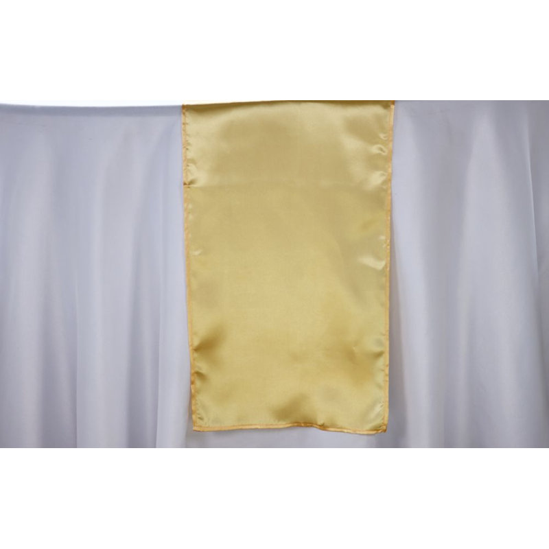 14 X 108 Satin Table Runner, Gold