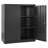 Metal Storage Cabinet, 41.7 in Steel Garage Cabinet with 2 Adjustable Shelves, 2 Magnetic Doors & 2 Keys, 3 Tiers Lockable Tool Storage for Pantry, Warehouse, Basement, Office, Black