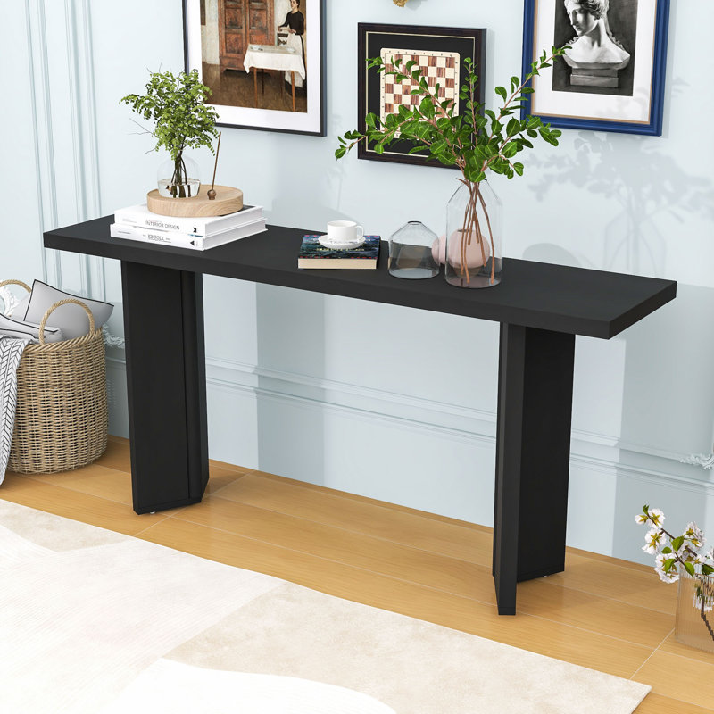 Console avec pieds géométriques, Noir