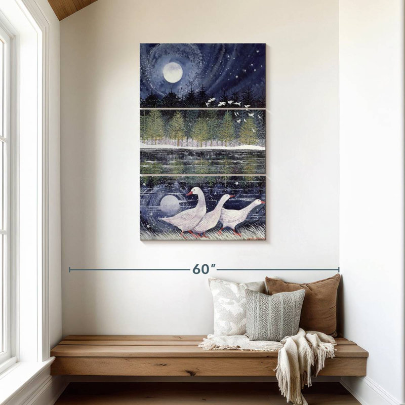 Brampt Snow Geese, 45" H x 28" W