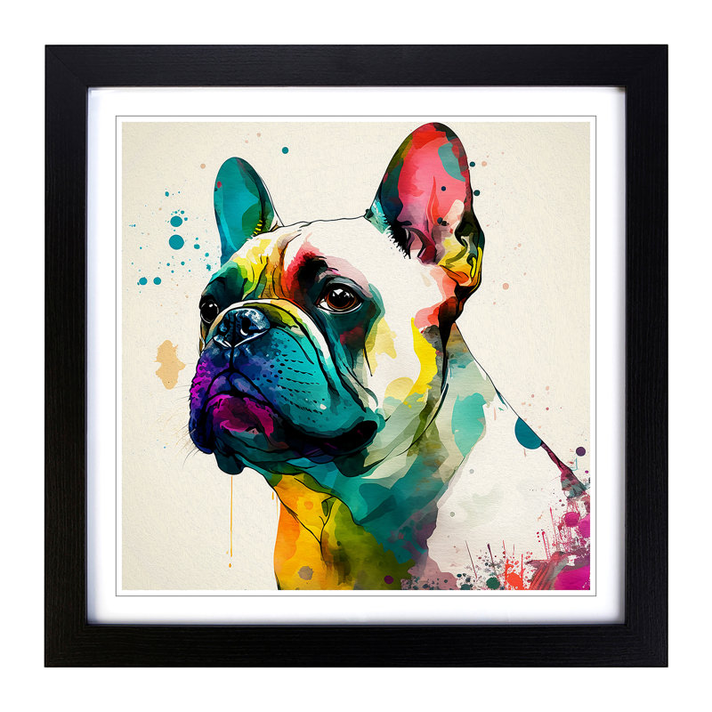 Single Picture Frame Print on Wood, Black