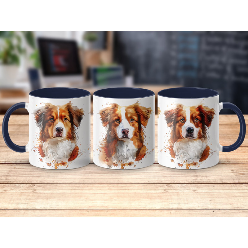 Ceramic Coffee Mug, 2, Navy