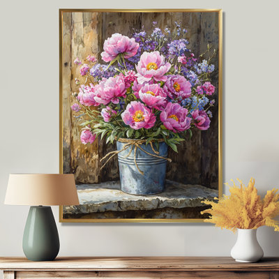 Art mural Abell Barnyard Wildflowerand Poppies