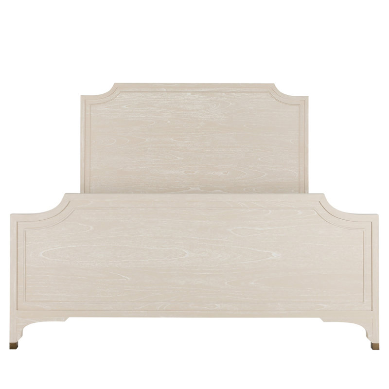 Alexandra Bed - Dark, Cerused White/Stained Gold, Queen