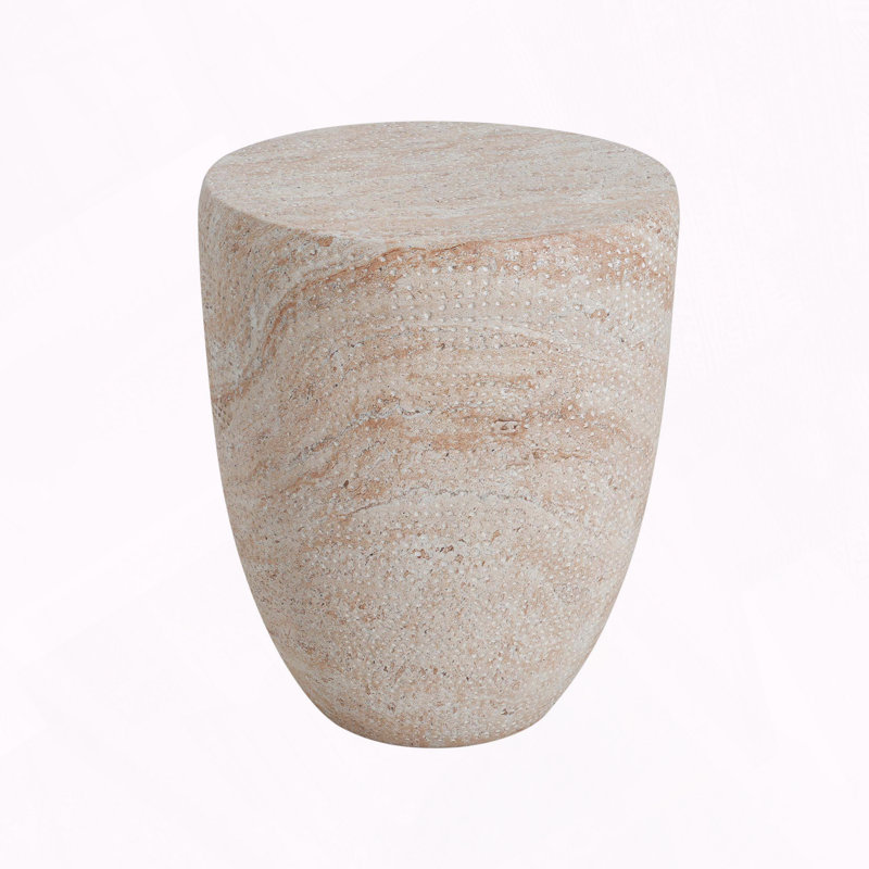 Travertine Concrete Durable Side Table