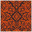 Couvre-lit matelassé orange à motif damassé toutes tailles-128736915