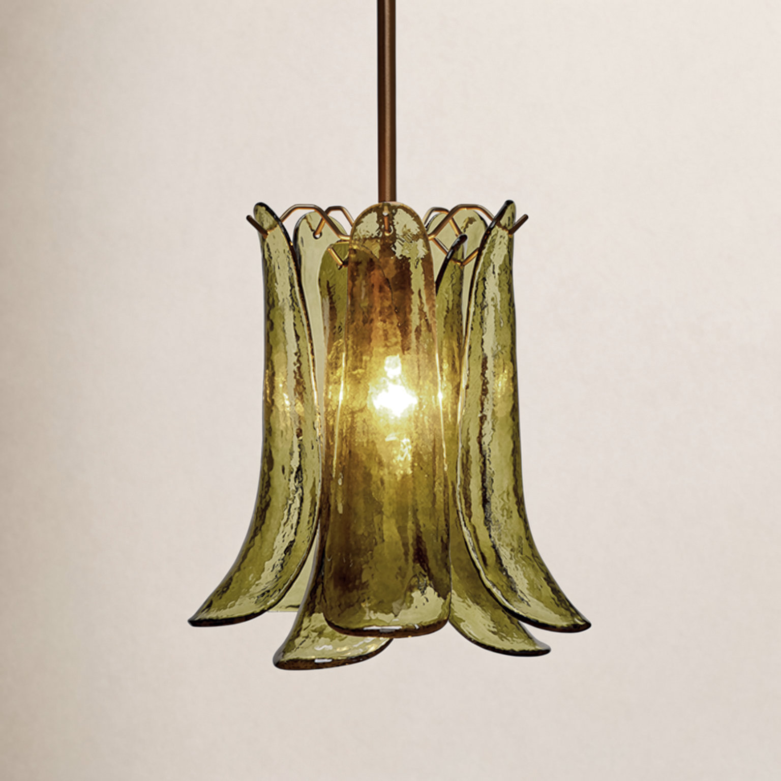 Cala 1-Light Blown Glass Pendant,, Green