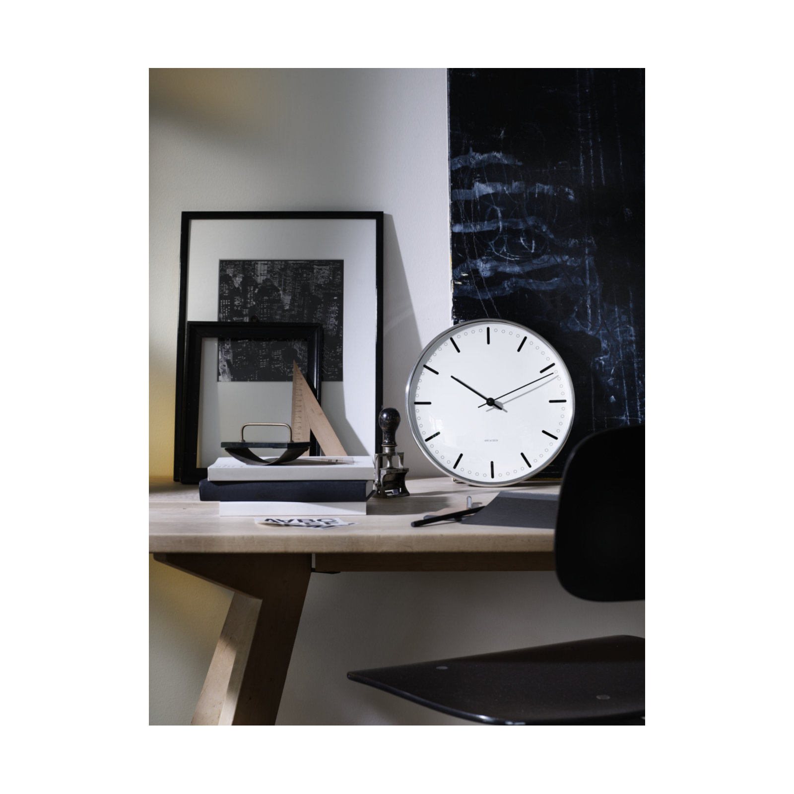 City Hall Metal Wall Clock, Medium