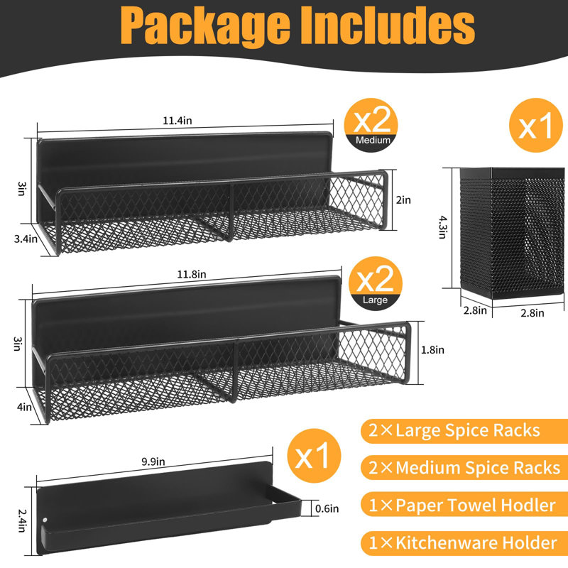 Wall Mounted Required Spice Rack