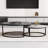 31.5/23.7 Inches 2-Piece Round Nesting Coffee Tables – Walnut Wood Top with Black Metal Legs-2049318908