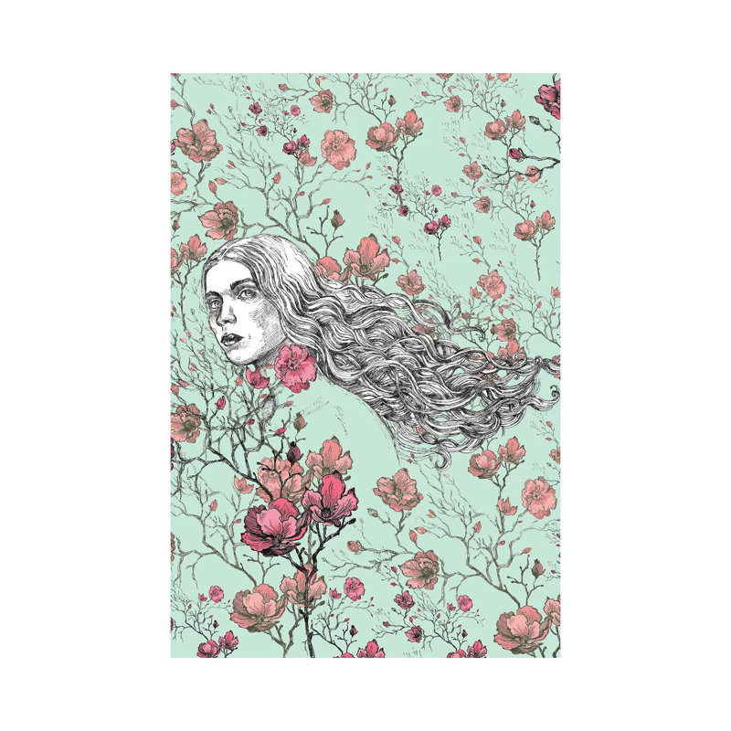 Woman In A Meadow With Red Flowers by Fanitsa Petrou - Wrapped Canvas Print, 101.6 cm H x 66.04 cm W x 1.91 cm D
