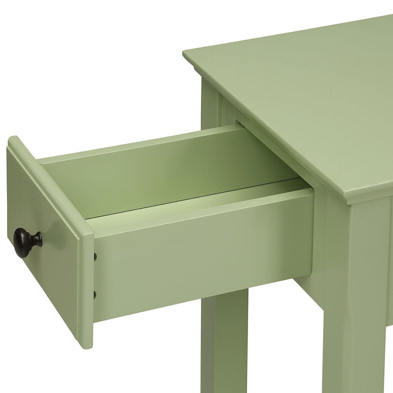 Compact Accent Table With Drawer And Extra Shelf Space Rectangular Storage Option For Homes