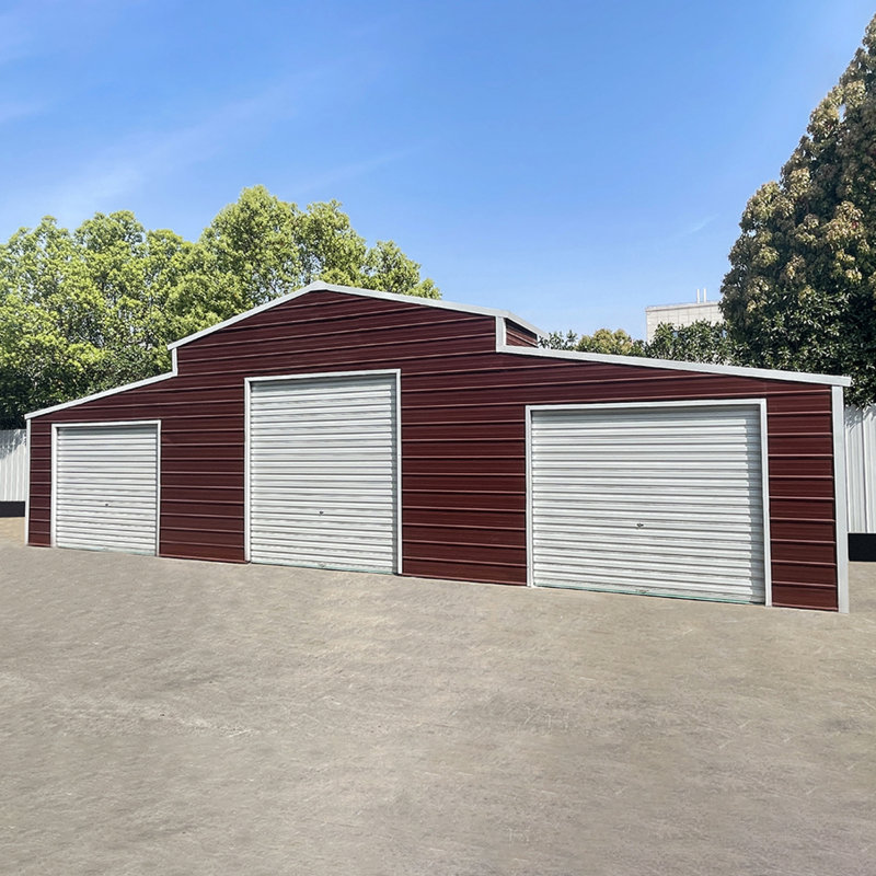 Remises spacieuses en métal industriel, garage résistant aux intempéries pour la maison et la ferme